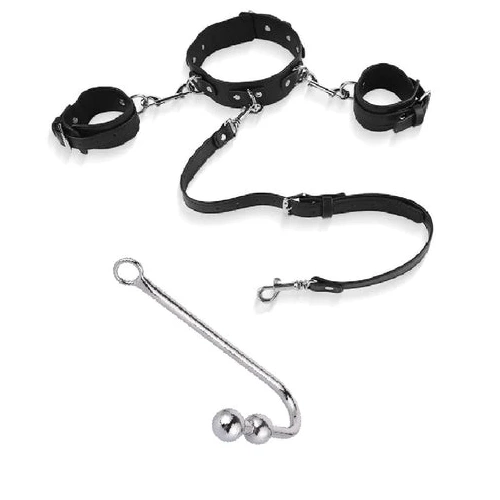 5334 Hook Anal and with Collar Elegant Beaded Cuffs 0706